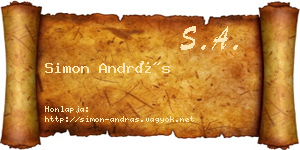 Simon András névjegykártya