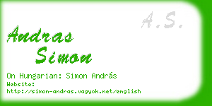 andras simon business card